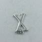 Silberner Anhänger Buchstabe X schlicht elegant 925
