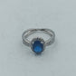 Ring 925 Silber mit blauem Stein elegantes Design