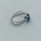 Ring 925 Silber mit blauem Stein elegantes Design