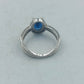 Ring 925 Silber mit blauem Stein elegantes Design