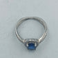 Ring 925 Silber mit blauem Stein elegantes Design
