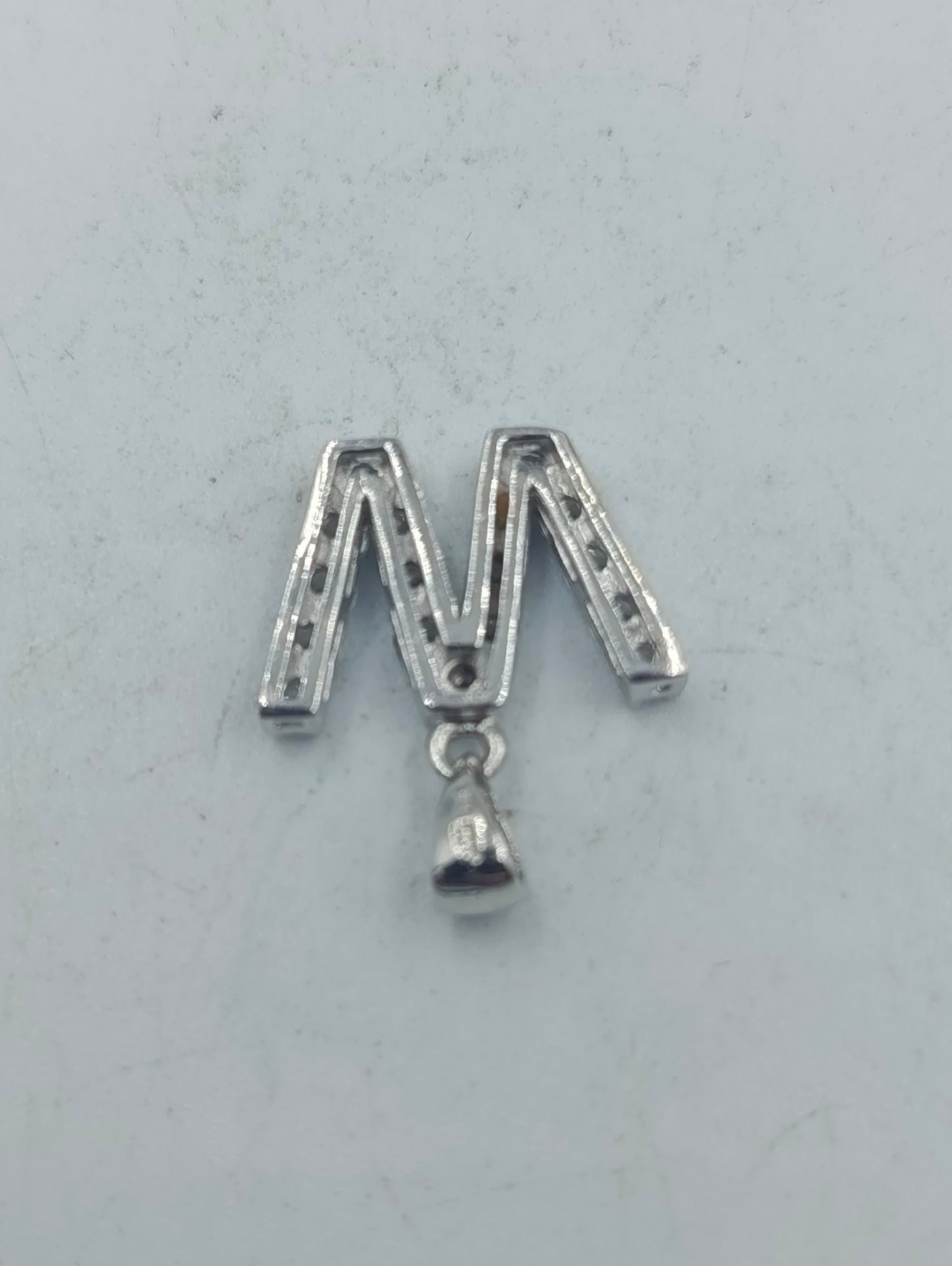 925 Silber Anhänger W Buchstabe Zirkonia glänzend