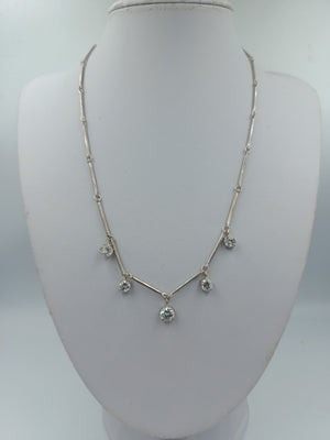 925 Silberkette mit funkelnden Anhängern Feines und elegantes Gliederdesign