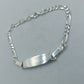 925 Silber Figaro ID Armband Zeitloses Figaro Design