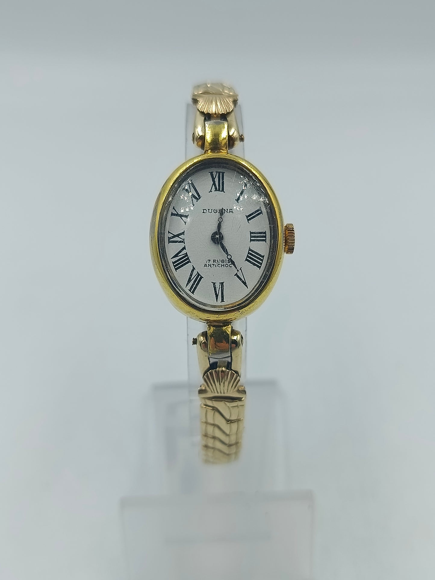 Dugena Damenarmbanduhr Elastikband
