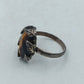 925 Silber Ring mit Tigerauge Stein oxidierte Fassung im  Vintage Look  Gr53