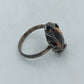 925 Silber Ring mit Tigerauge Stein oxidierte Fassung im  Vintage Look  Gr53