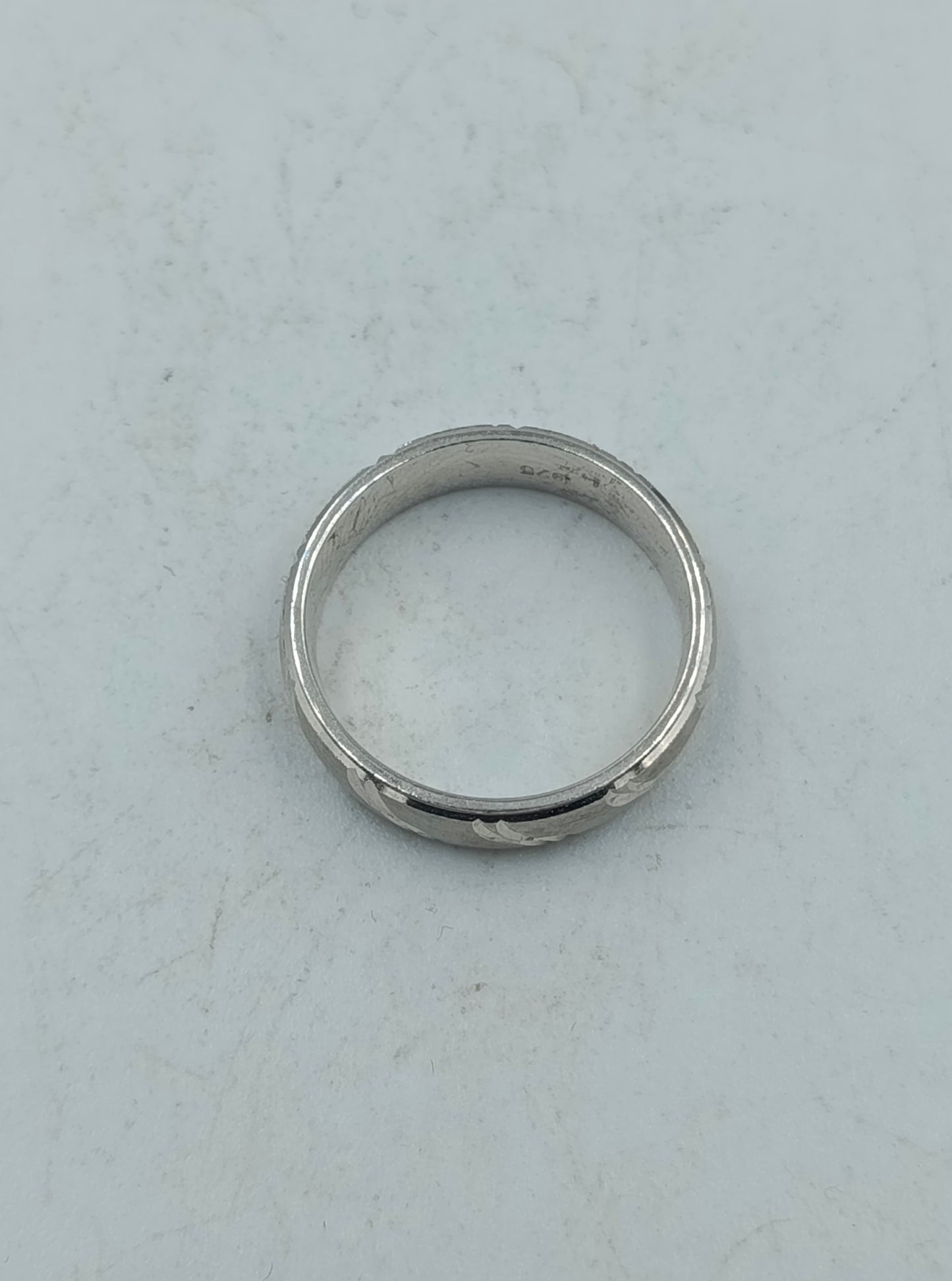 Silberring 925 Damenring Bandring Gr51 Gravur Optik