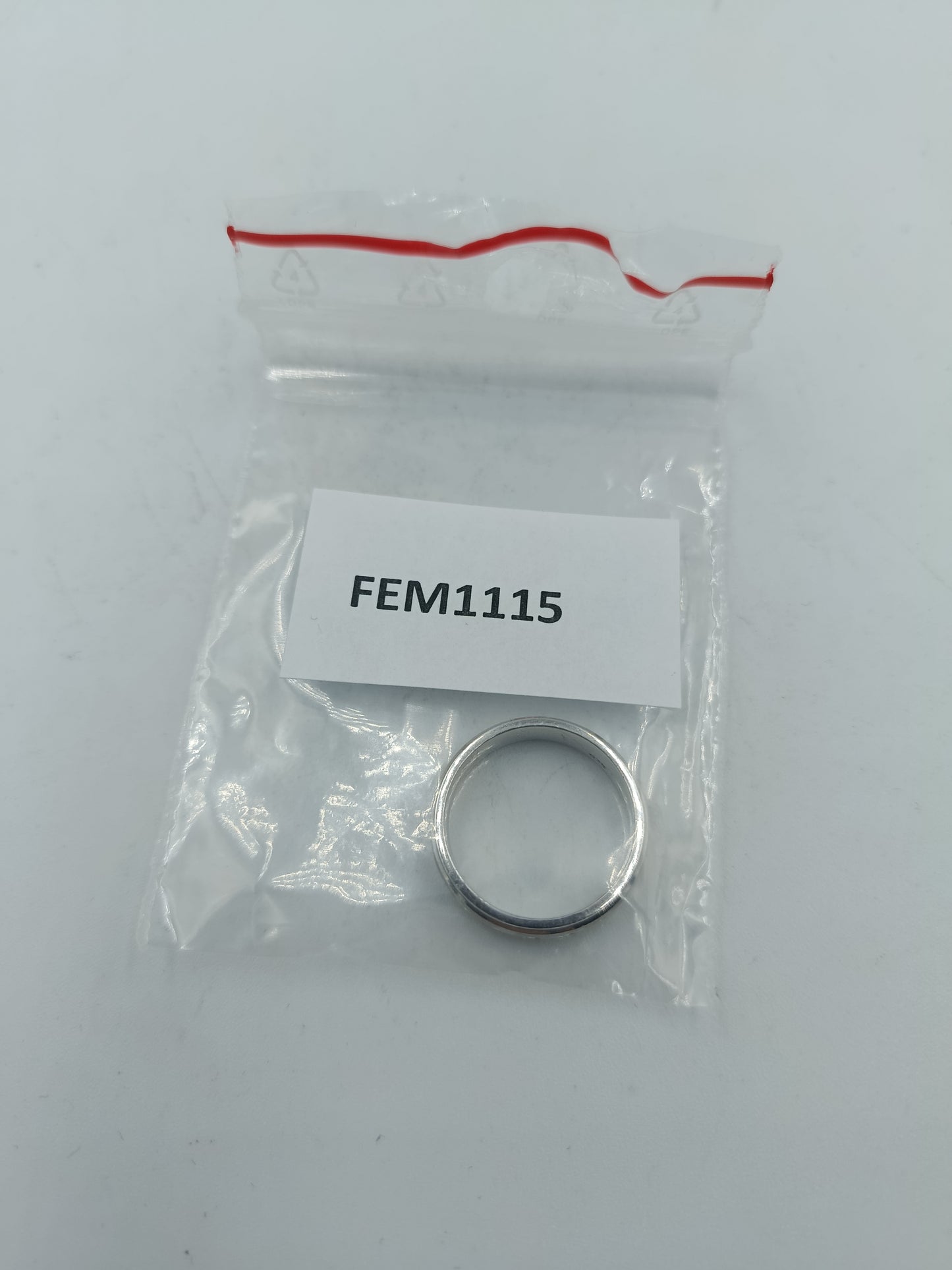 925 Silberring mit feiner Mustergravur Schlichtes zeitloses Design