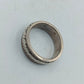 925 Silberring  Massiver Bandring mit Strukturmuster  Vintage Design Gr69