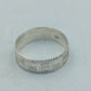 925er Silberring mit dekorativer Struktur