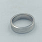 Schlichter moderner 925er Silberring mit feiner Rillenoptik Größe48