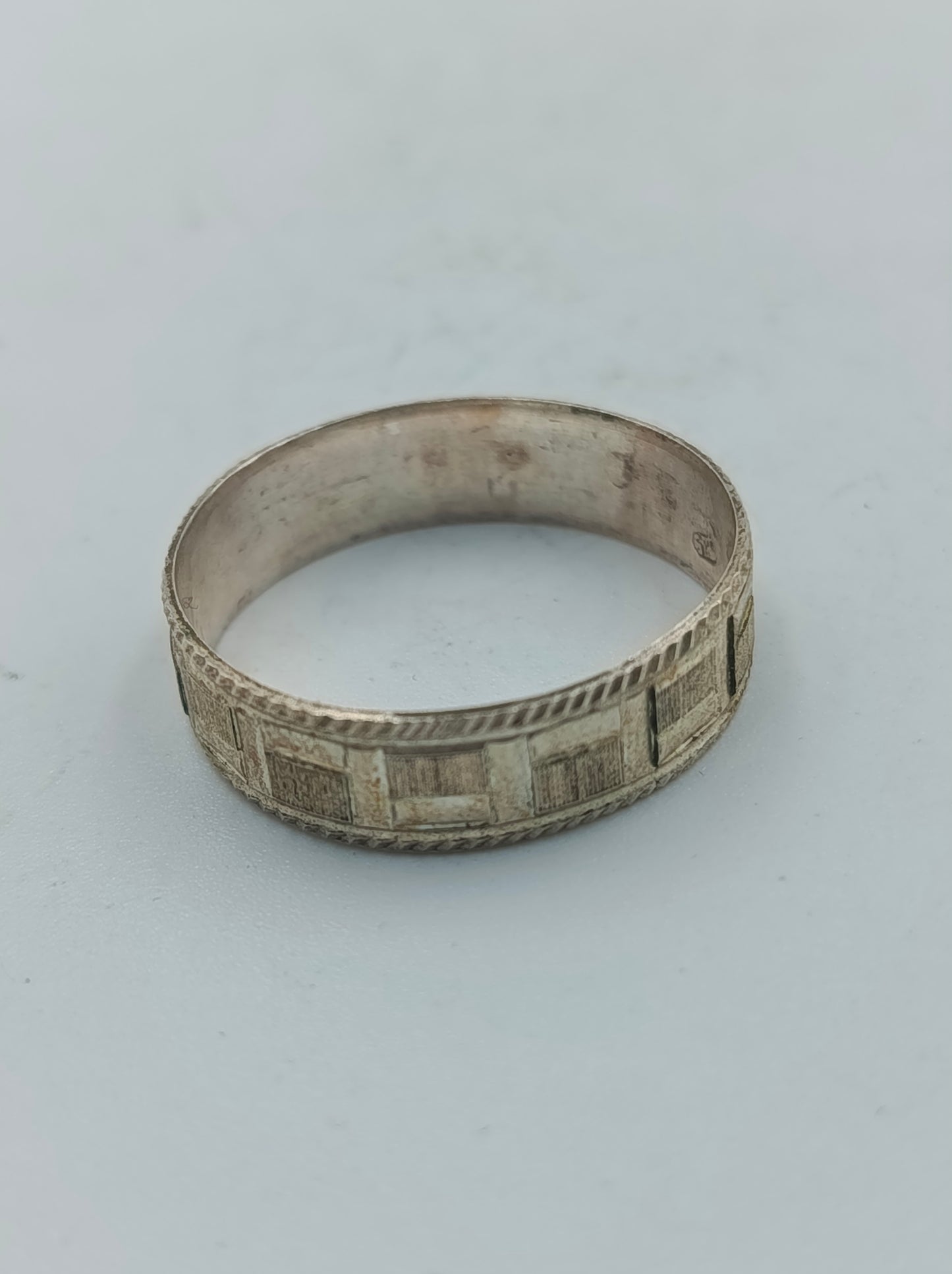 Silberring mit Muster  925er Vintage Bandring
