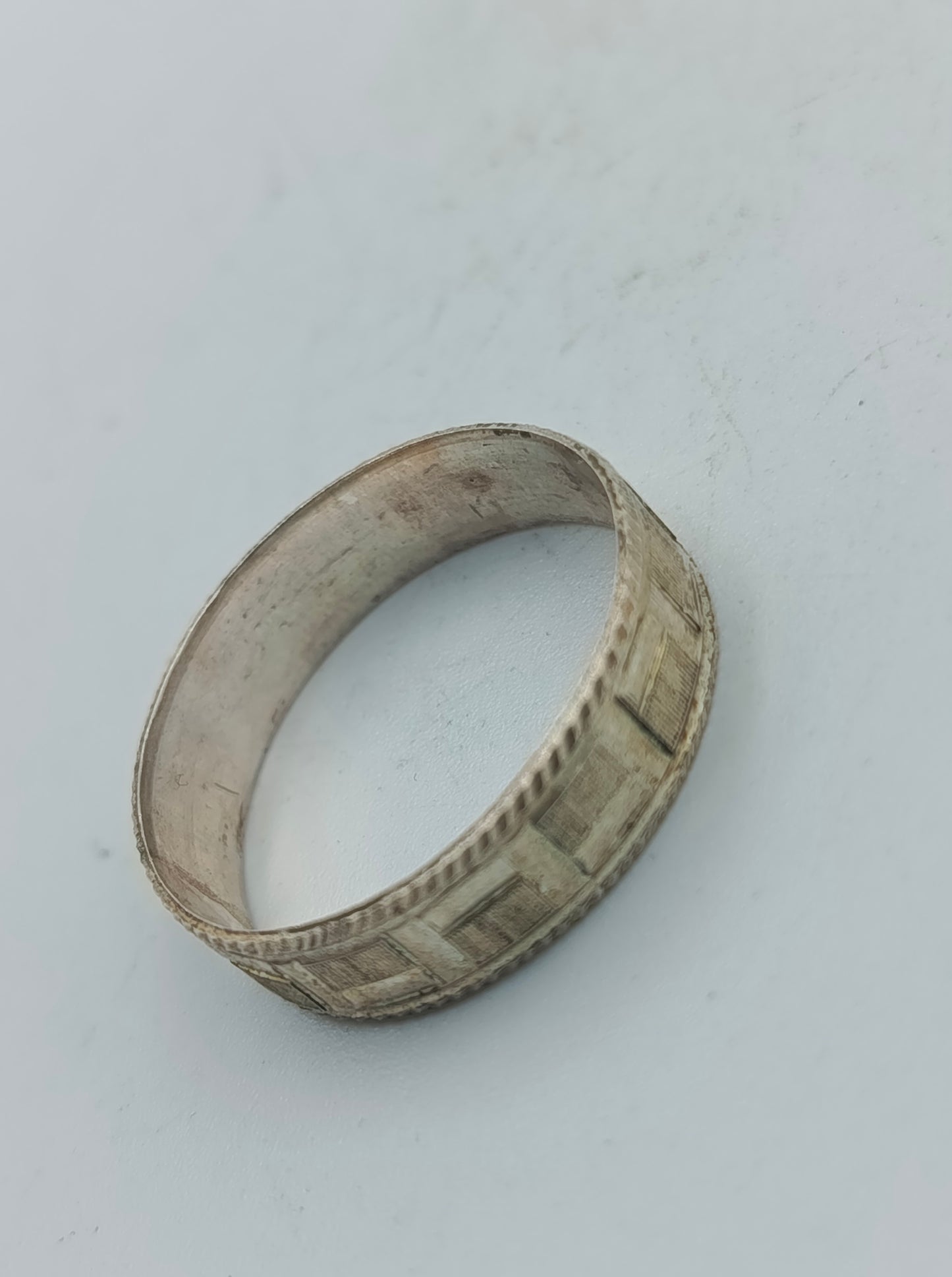Silberring mit Muster  925er Vintage Bandring