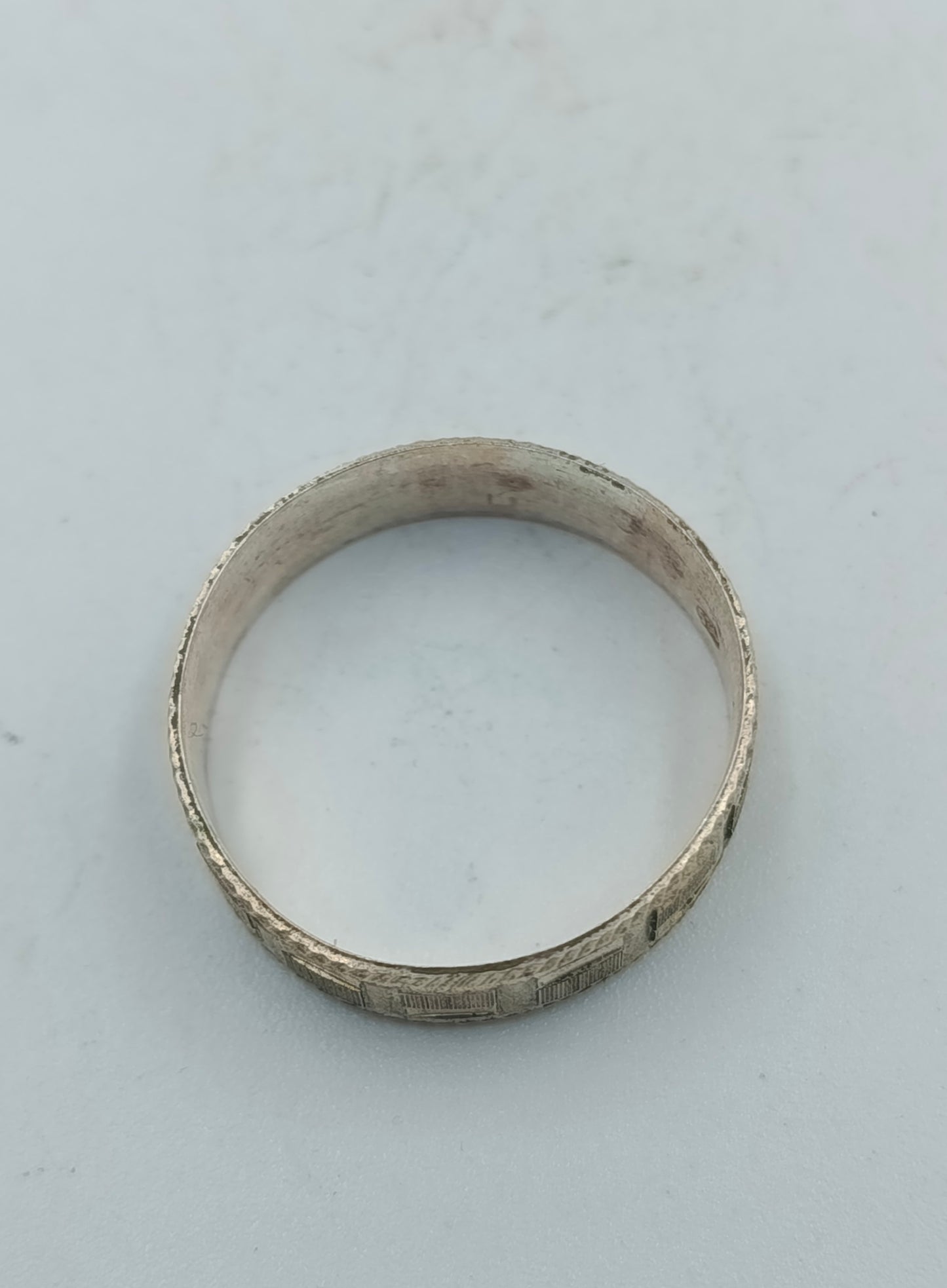 Silberring mit Muster  925er Vintage Bandring