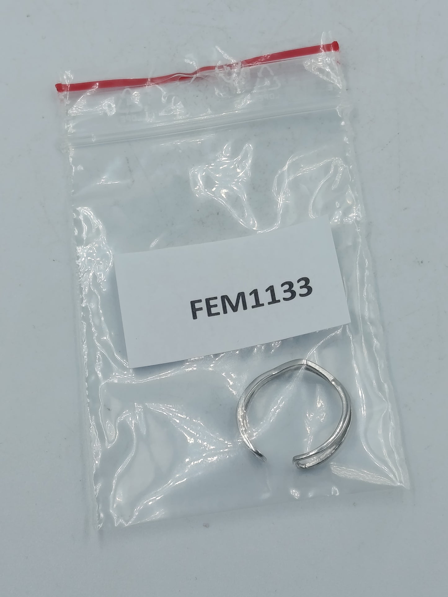 Schlichtes 925 Silber verstellbarer V ring Flexibel verstellbar