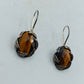 925 Silber Ohrringe mit Tigerauge Stein Vintage Design