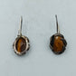 925 Silber Ohrringe mit Tigerauge Stein Vintage Design