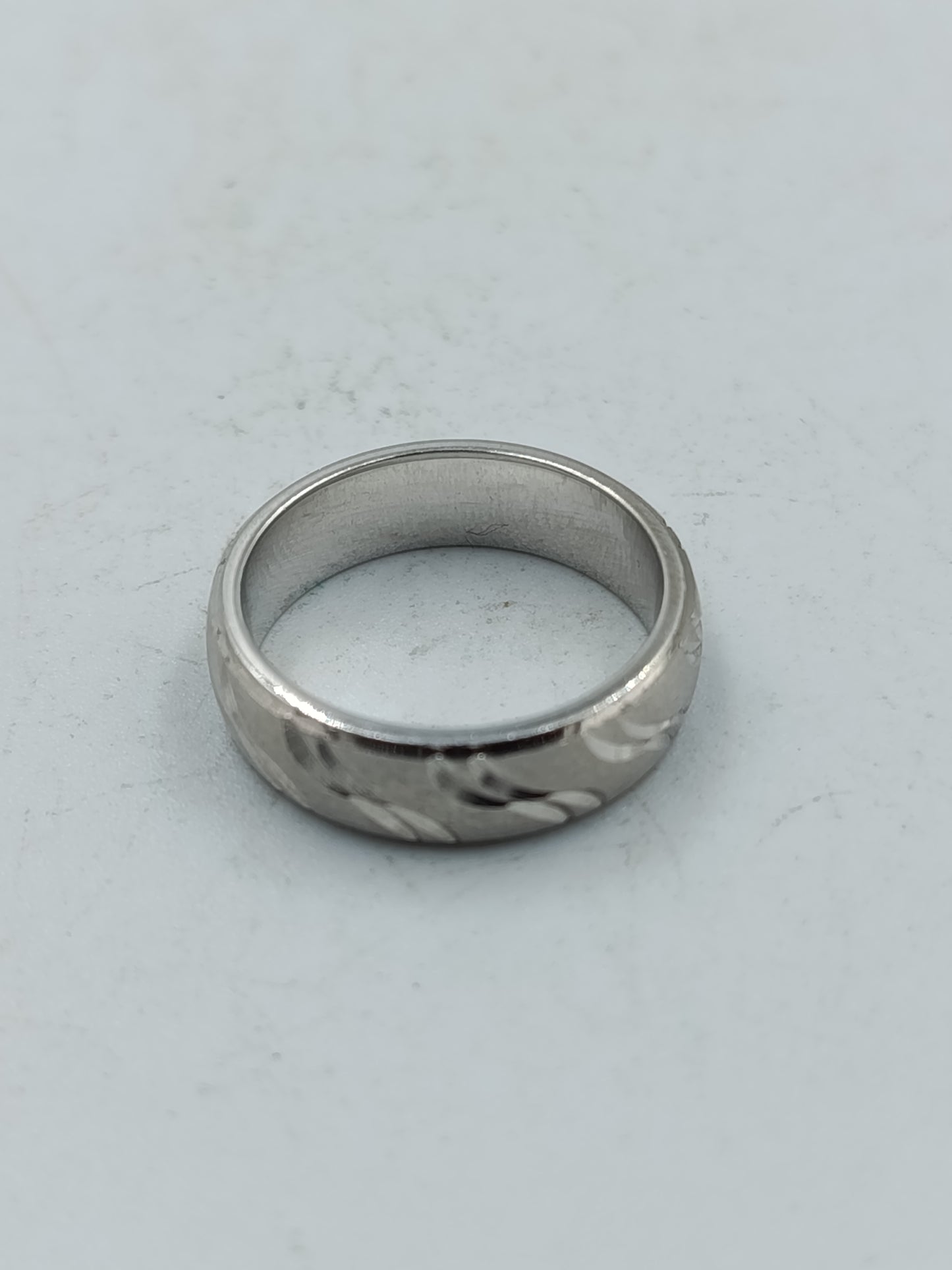 925 Silber Ring Gr 48  Vintage Muster Klassischer Bandring vielseitig