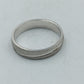 Eleganter 925er Silber Bandring mit feiner Liniengravur und mattiertem Finish Gr 65