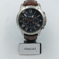 Fossil Herrenuhr klassisch elegant Chronograph Braun Schwarz