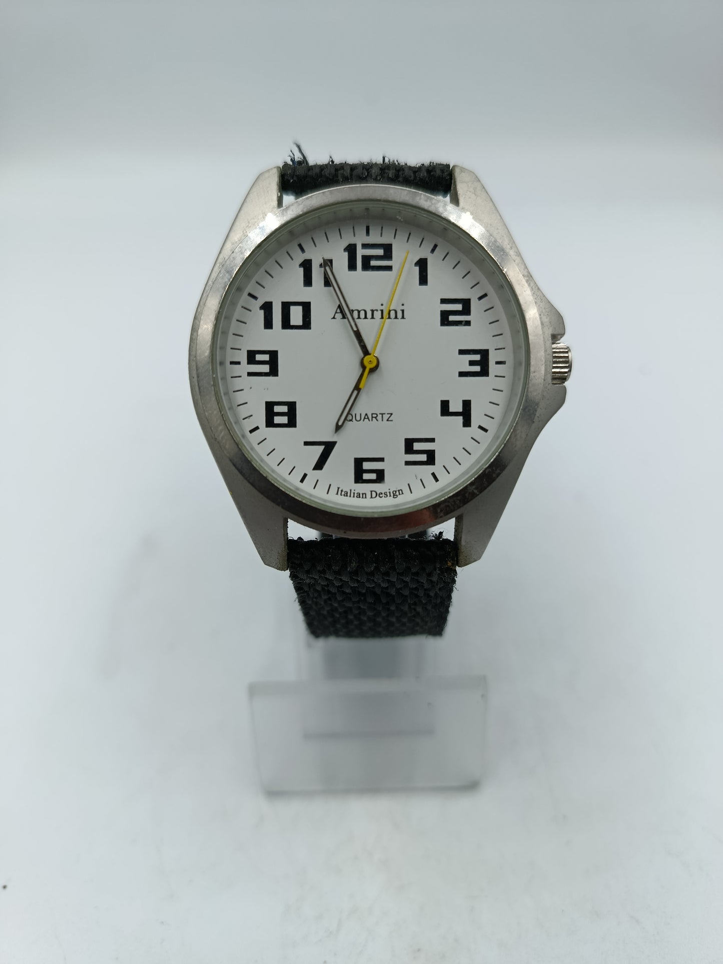 Amrini Herrenuhr klassisches Design mit Nylonarmband