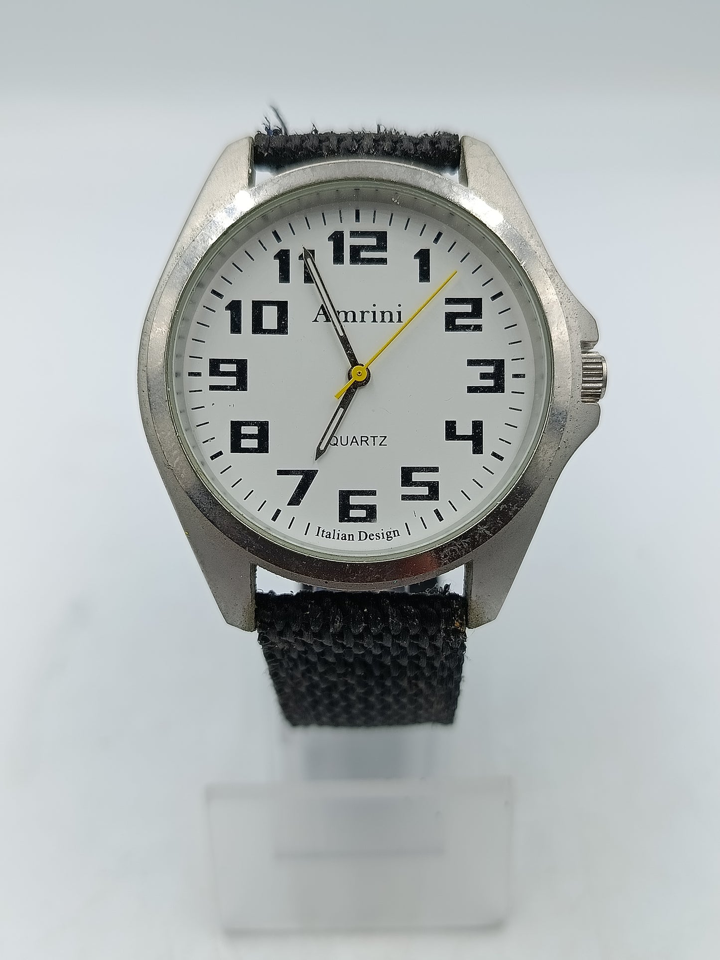 Amrini Herrenuhr klassisches Design mit Nylonarmband