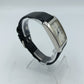 TCM rechteckige Quartz Armbanduhr mit schwarzem Lederband