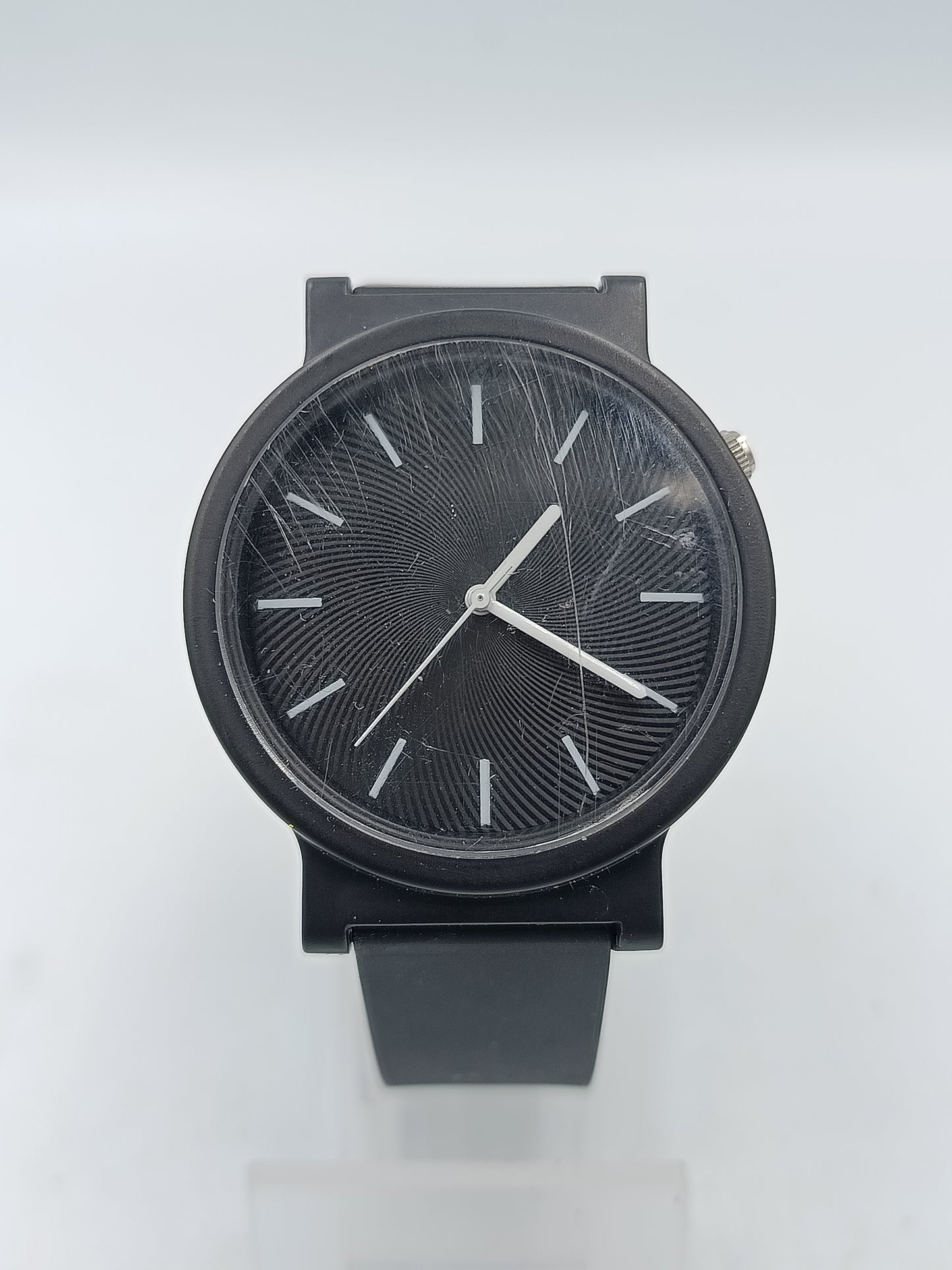 Schwarze Quarz Armbanduhr Minimalistisch Schlichtes modernes Design