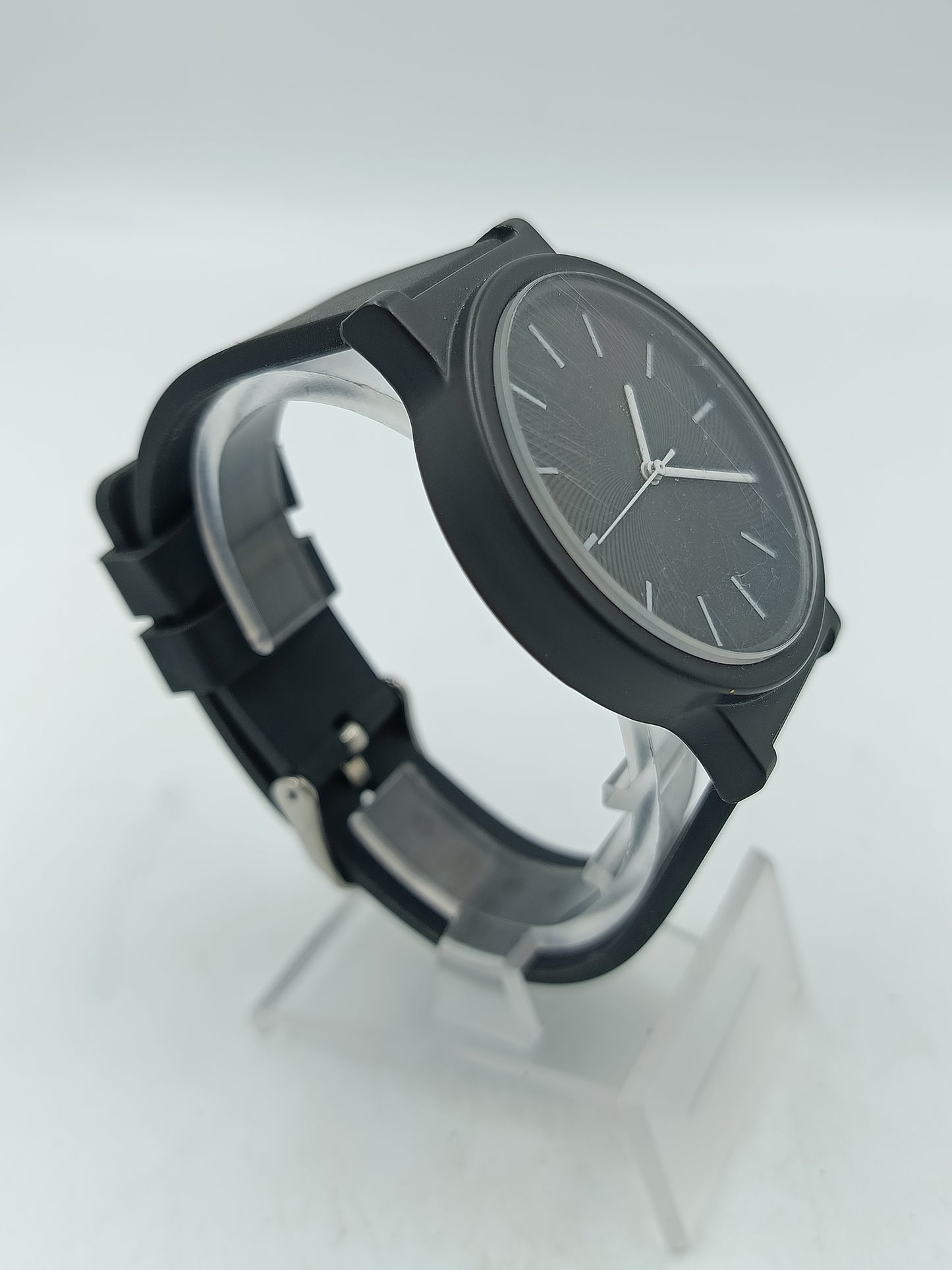 Schwarze Quarz Armbanduhr Minimalistisch Schlichtes modernes Design