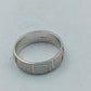 Eleganter und hochwertiger 925er Sterlingsilber Bandring mit edlem umlaufendem geometrischem Mäandermuster