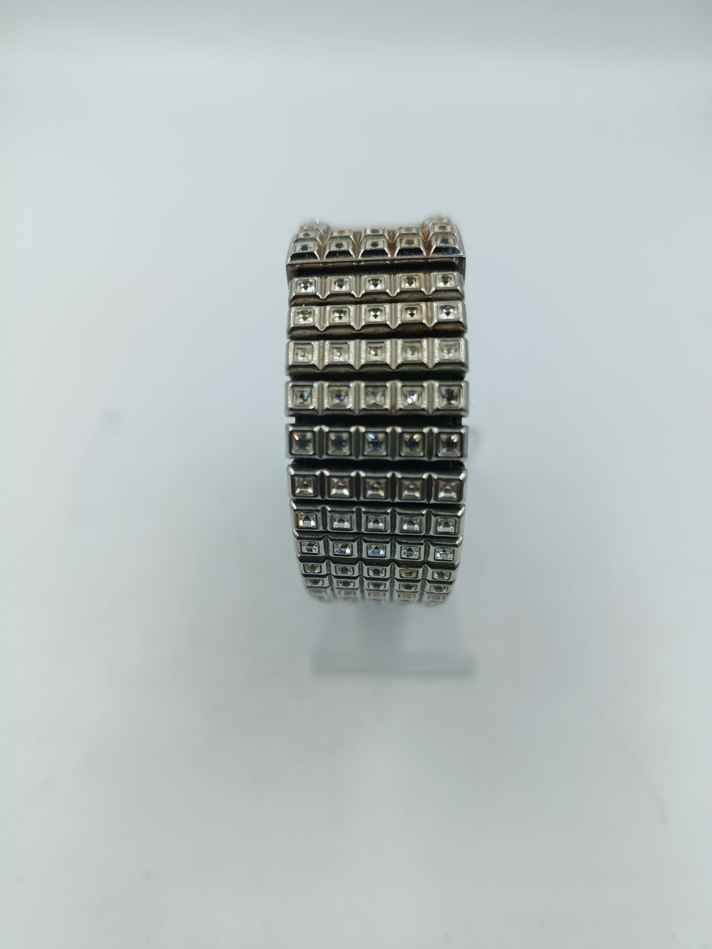 DKNY Damen Quarzuhr mit rechteckigem Zifferblatt und Kristallen