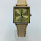 Eckige Damenuhr Trend Design Quartz beiges Band zeitloses