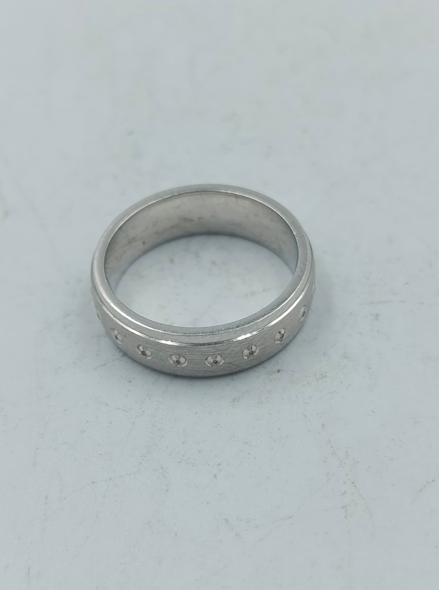 Klassischer 925er Sterlingsilber Bandring schlichtes Design