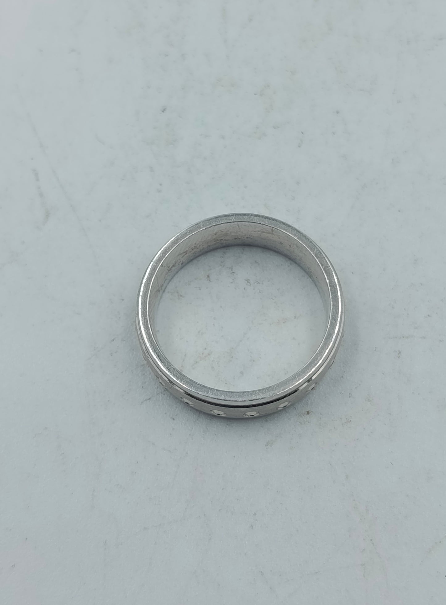 Klassischer 925er Sterlingsilber Bandring schlichtes Design