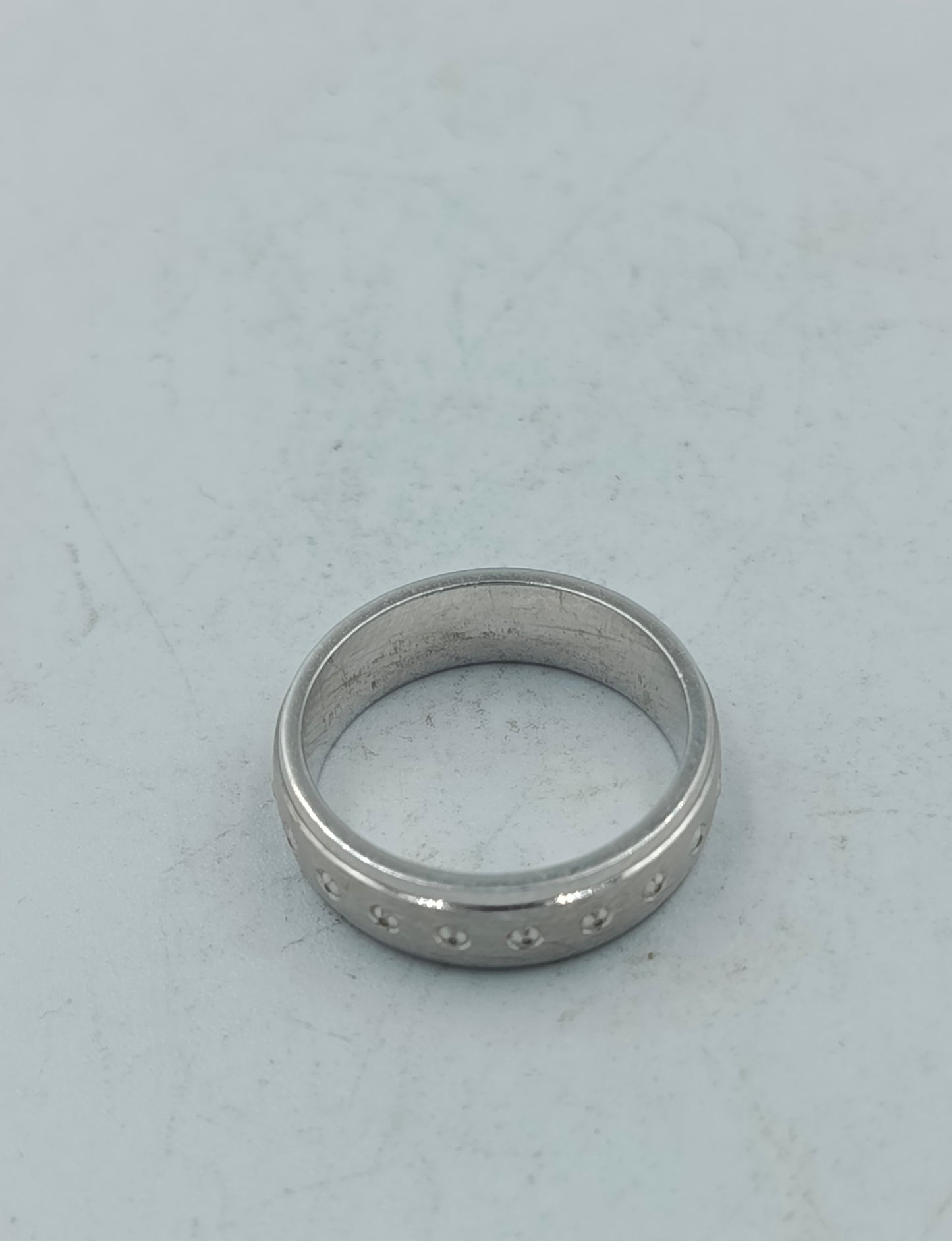 Klassischer 925er Sterlingsilber Bandring schlichtes Design