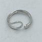 Eleganter 925er Sterlingsilber Wickelring verstellbar