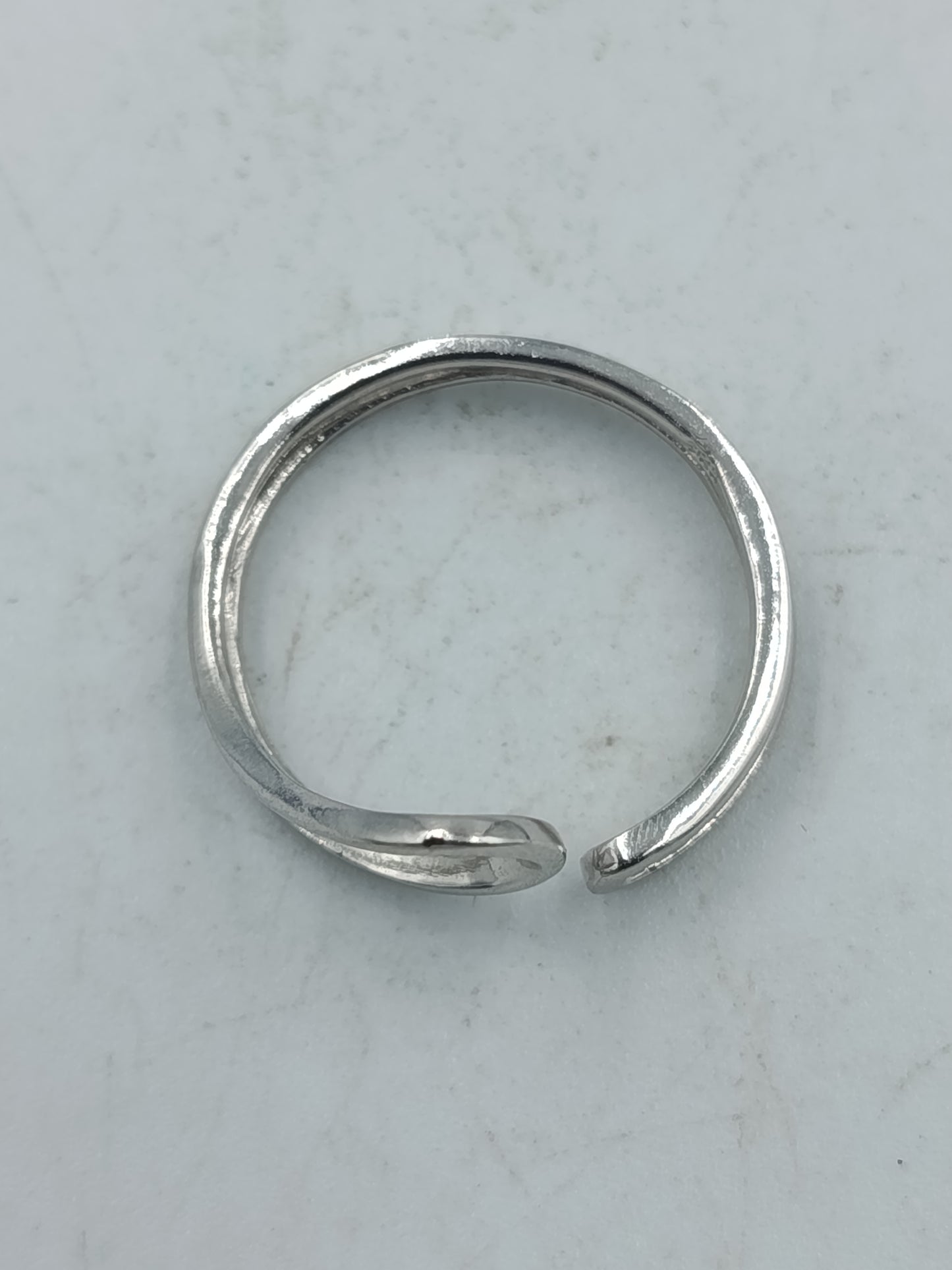 Eleganter 925er Sterlingsilber Wickelring verstellbar