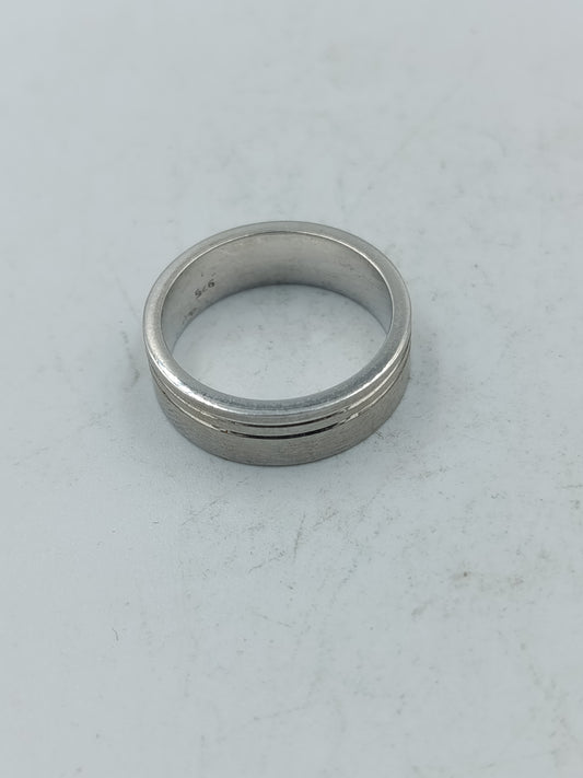Klassischer 925er Sterlingsilber Bandring schlichtes Design