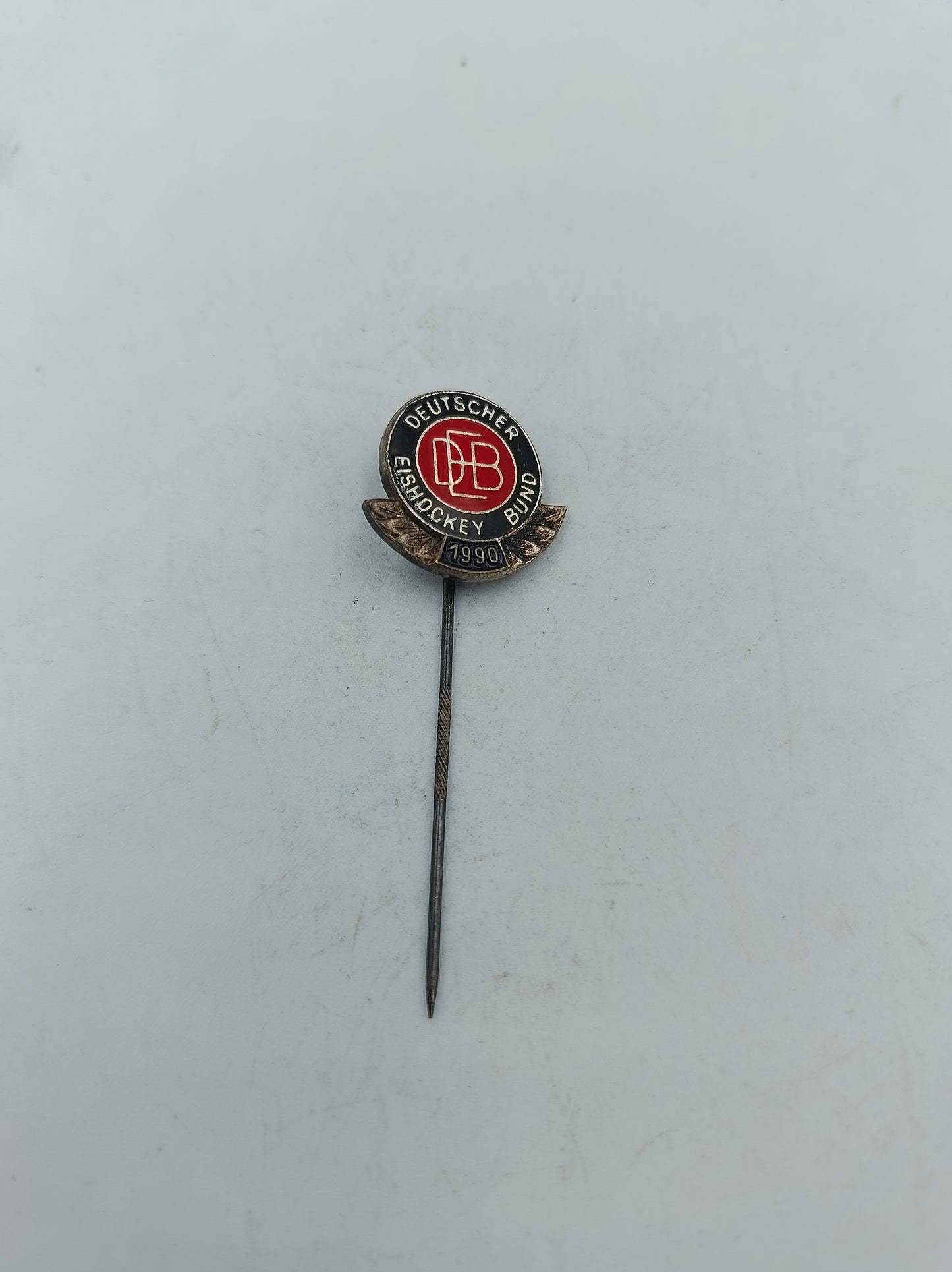 Anstecknadel Deutscher Eishockey Bund 1990 DEB Emaille