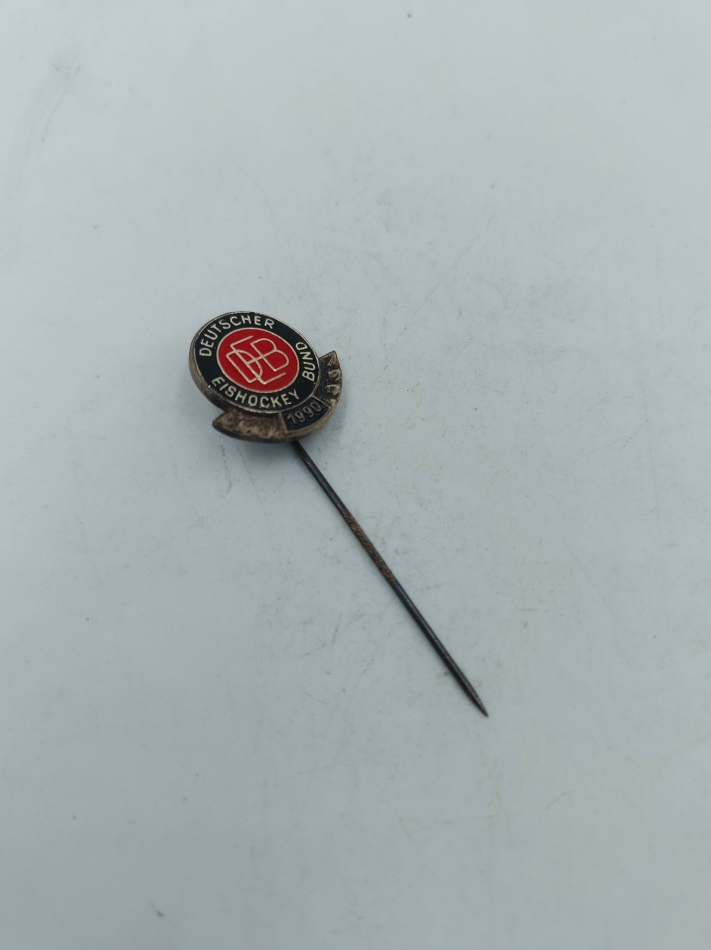 Anstecknadel Deutscher Eishockey Bund 1990 DEB Emaille