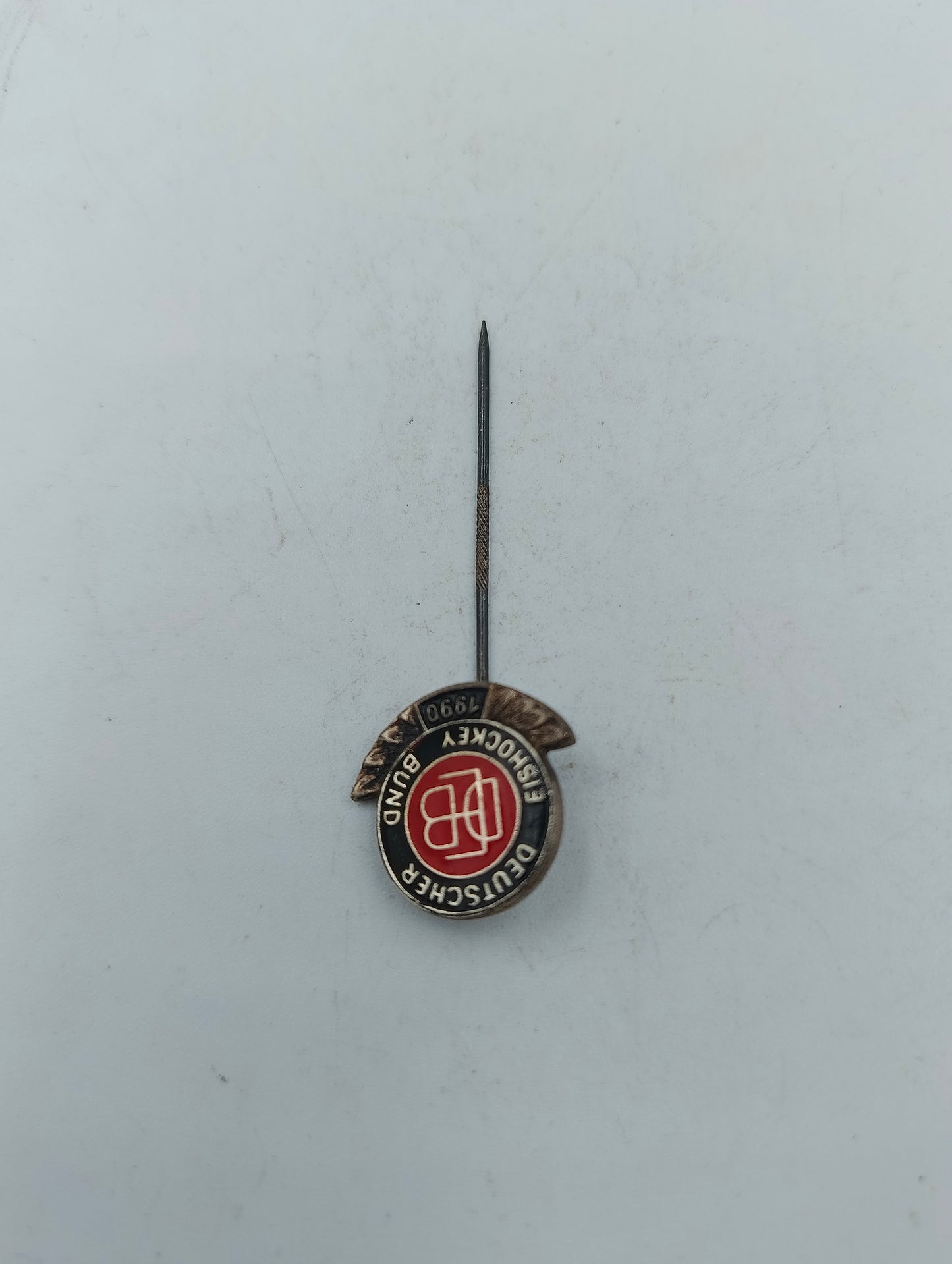 Anstecknadel Deutscher Eishockey Bund 1990 DEB Emaille