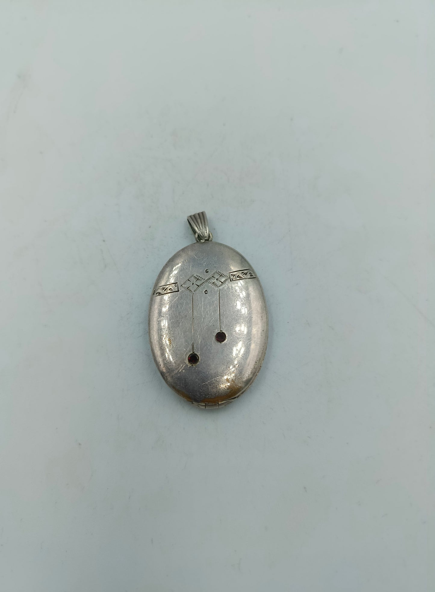 Vintage Silber Medaillon zum Öffnen Blumen Relief