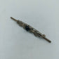 Elegante versilberte Vintage Stabbrosche mit schwarzem Cabochon