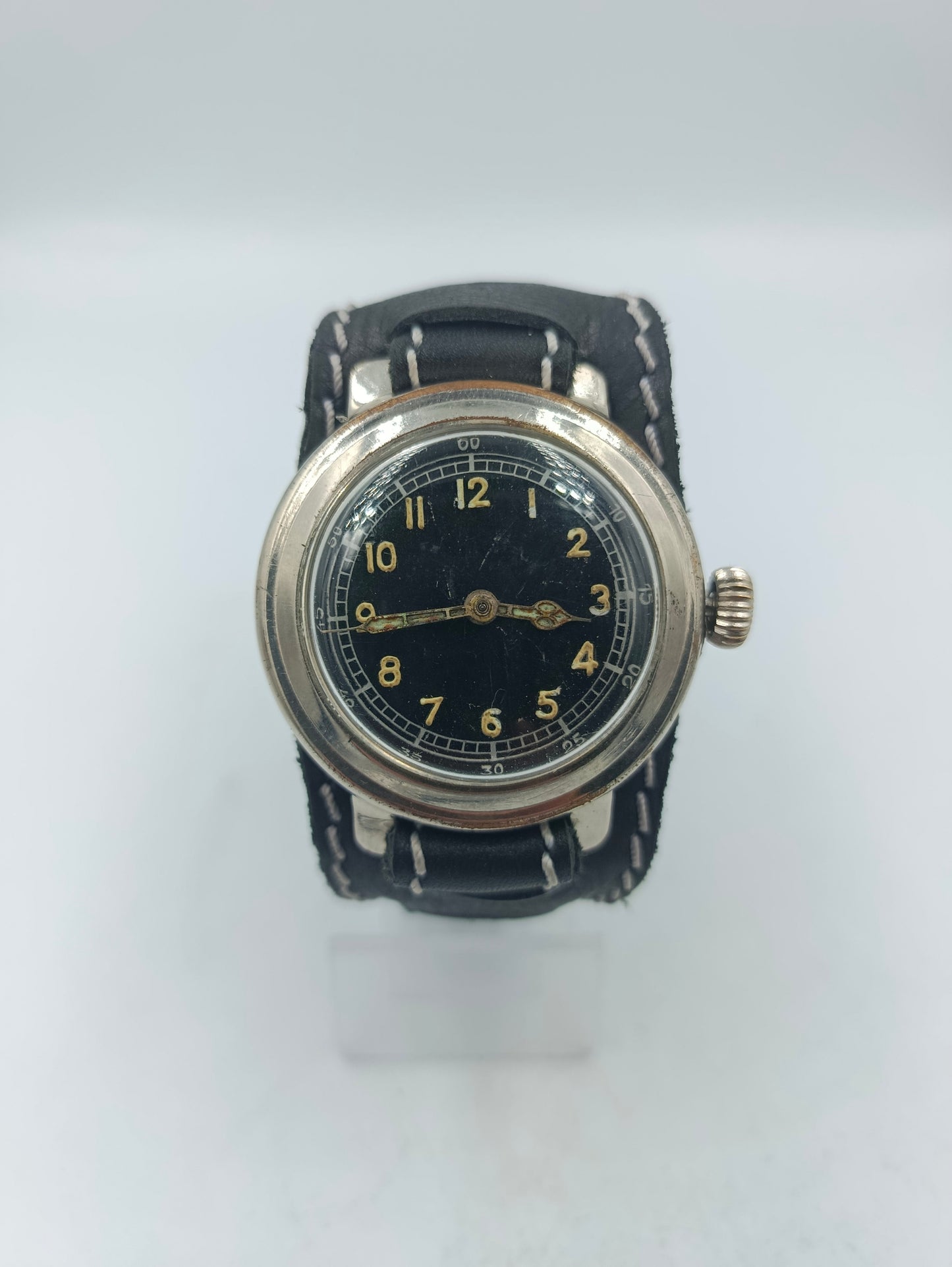 Vintage Militär Beobachtungsuhr Bund Armband seltenes Sammlerstück