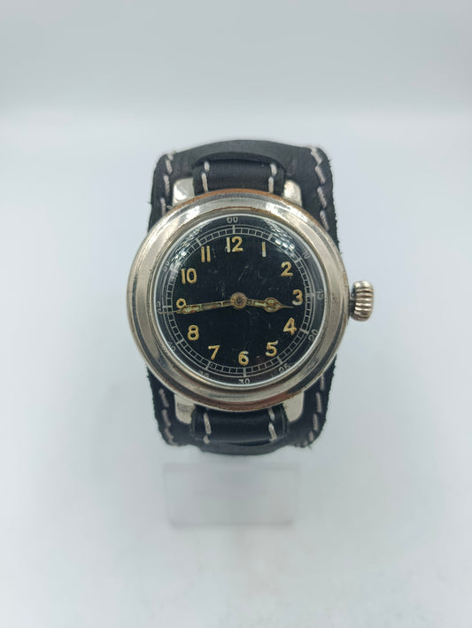 Vintage Militär Beobachtungsuhr Bund Armband seltenes Sammlerstück