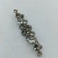 Vintage Strass Brosche silberfarben klare Kristalle elegant