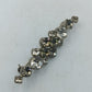 Vintage Strass Brosche silberfarben klare Kristalle elegant