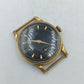 Vintage Anker Herrenuhr goldfarbenes Gehaeuse schwarzes Zifferblatt