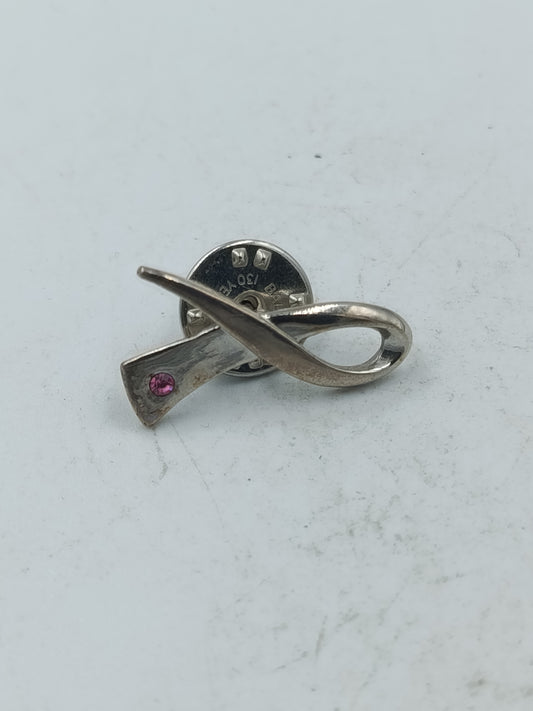 Anstecknadel rosa Schleife Brustkrebs Symbol Hoffnung Solidaritaet